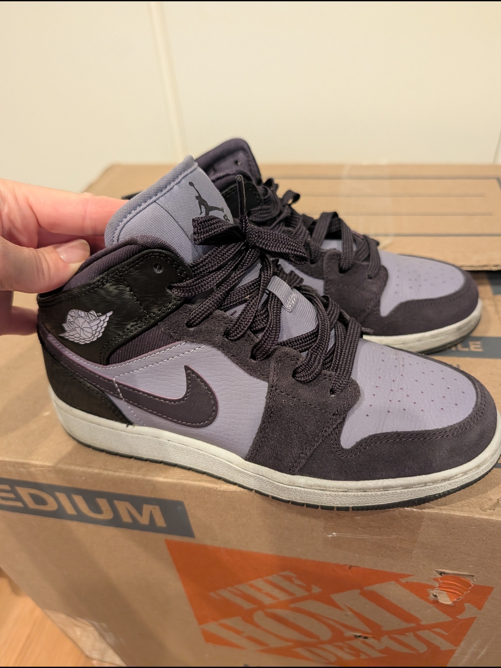 Nike Air Jordan 1 Mid Men’s Sneakers - Purple/Black
